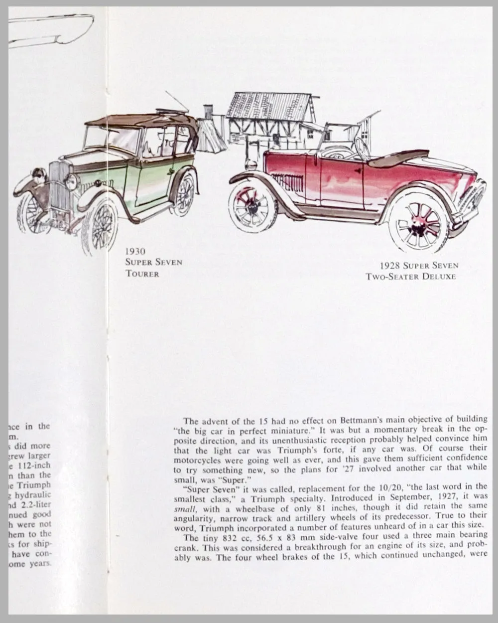 1928/30 Triumph illustrations by Harvey Winn, USA, 1972, black ink and watercolor paintings