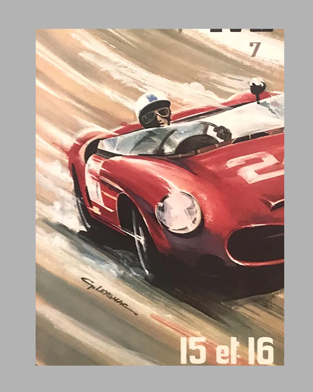 1963 - 24 Hours of Le Mans original poster by G. Leygnac