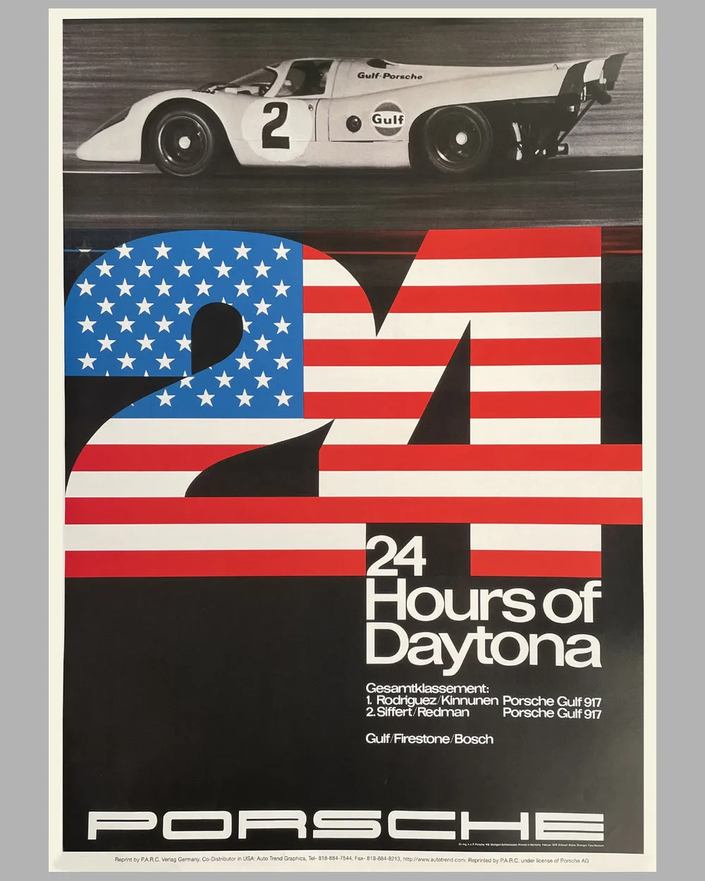 1970 - 24 Hours of Daytona Porsche Victory poster