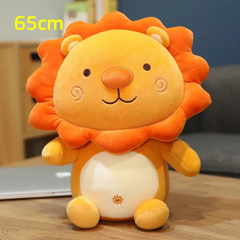 1pc 50-90cm Big Size Lovely Smile Lion Plush Toys Cartoon Lion King Pillow Stuffed Soft Animal Cushion for Children Girls Gifts