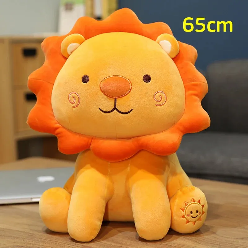 1pc 50-90cm Big Size Lovely Smile Lion Plush Toys Cartoon Lion King Pillow Stuffed Soft Animal Cushion for Children Girls Gifts