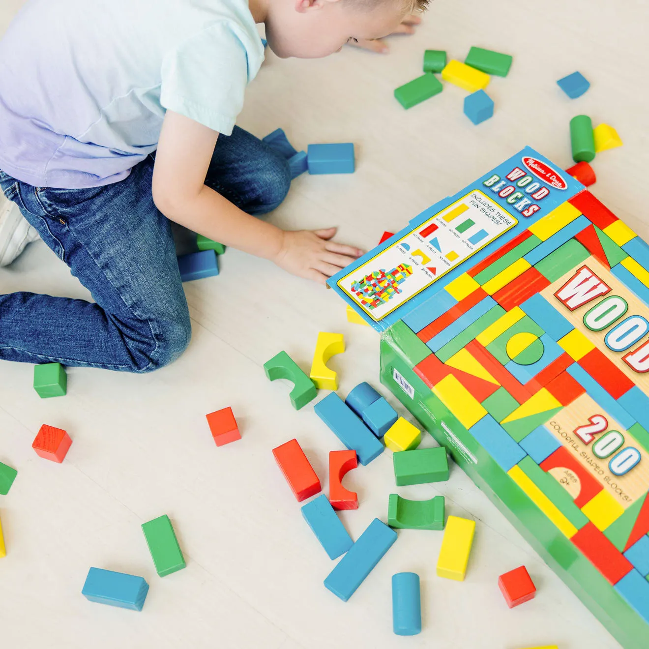 200 Piece Wood Blocks Set