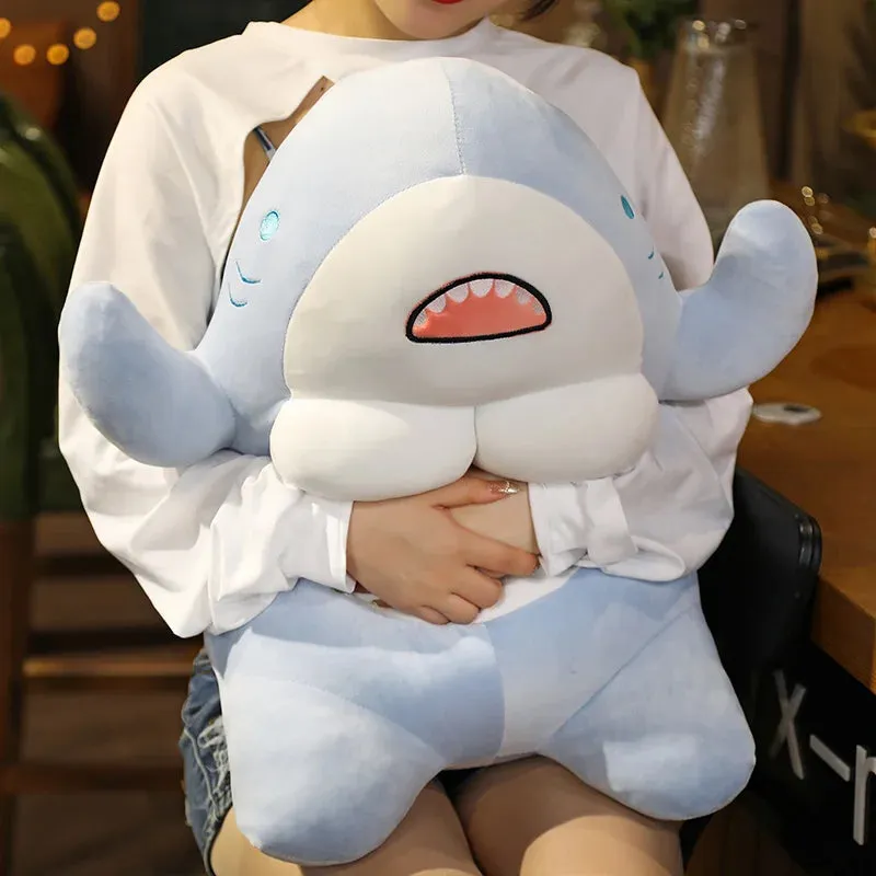 40cm Cute Worked Out Shark Plush Toys Stuffed Mr Muscle Animal Pillow Appease Cushion Doll Gifts for Kids Children Girls