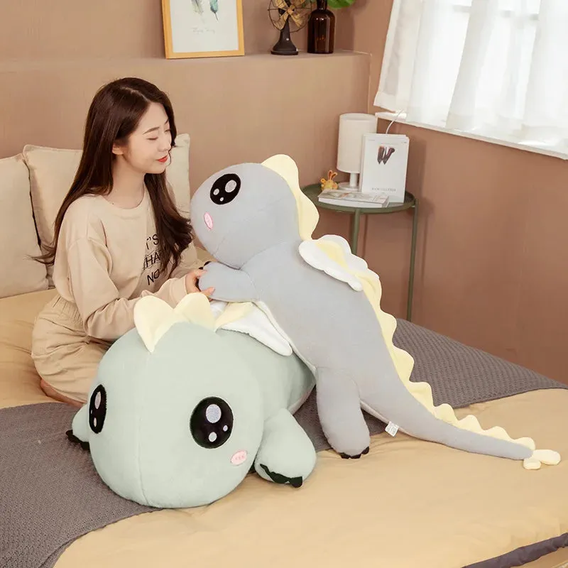 90-130cm Giant Size Angel Dinosaur Plush Toys Cute Cartoon Dinosaur with Wings Animal Pillow Stuffed Soft Dolls for Children