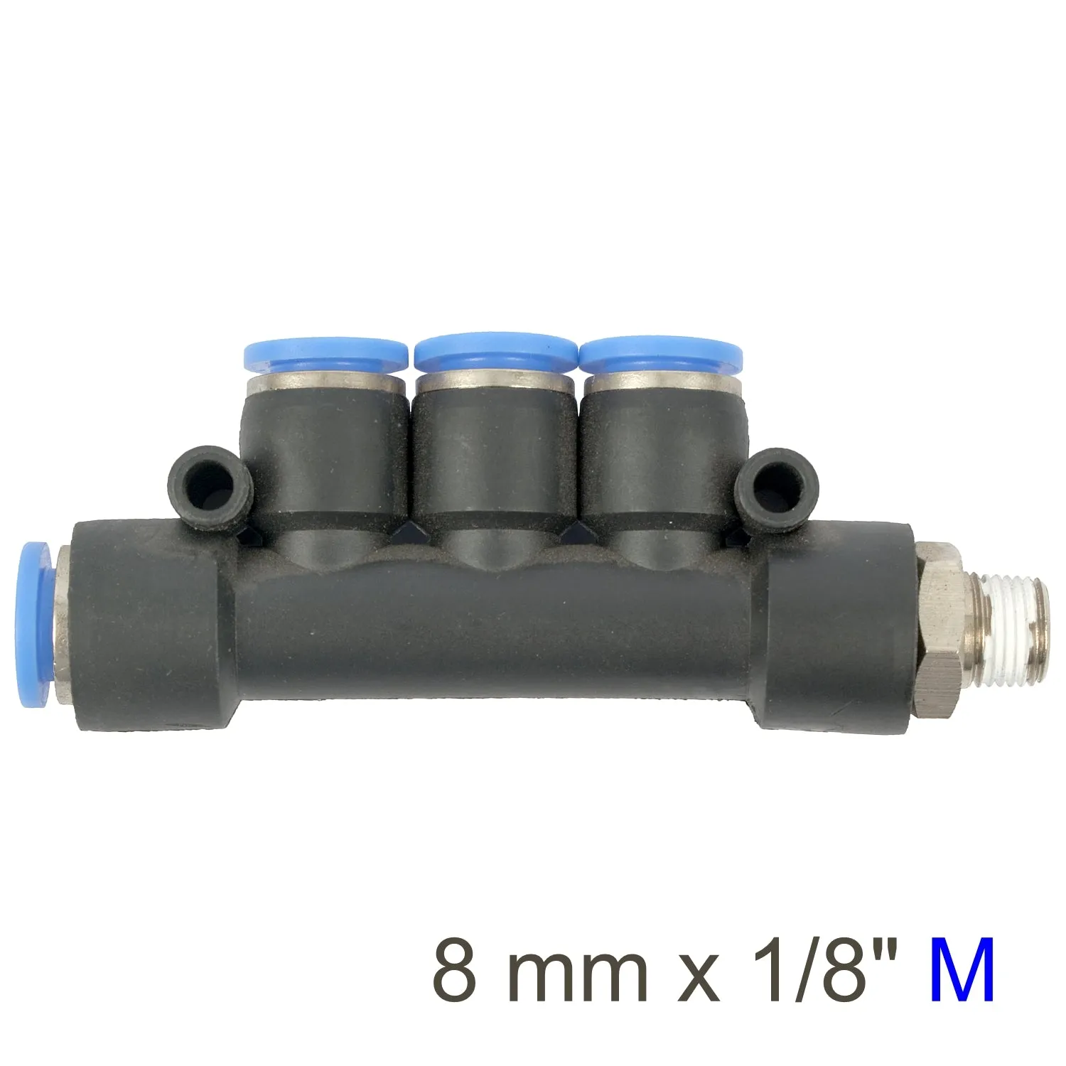 Aircraft Pu Hose Fitting Manifold 4 X 8Mm Port X 1/8'M