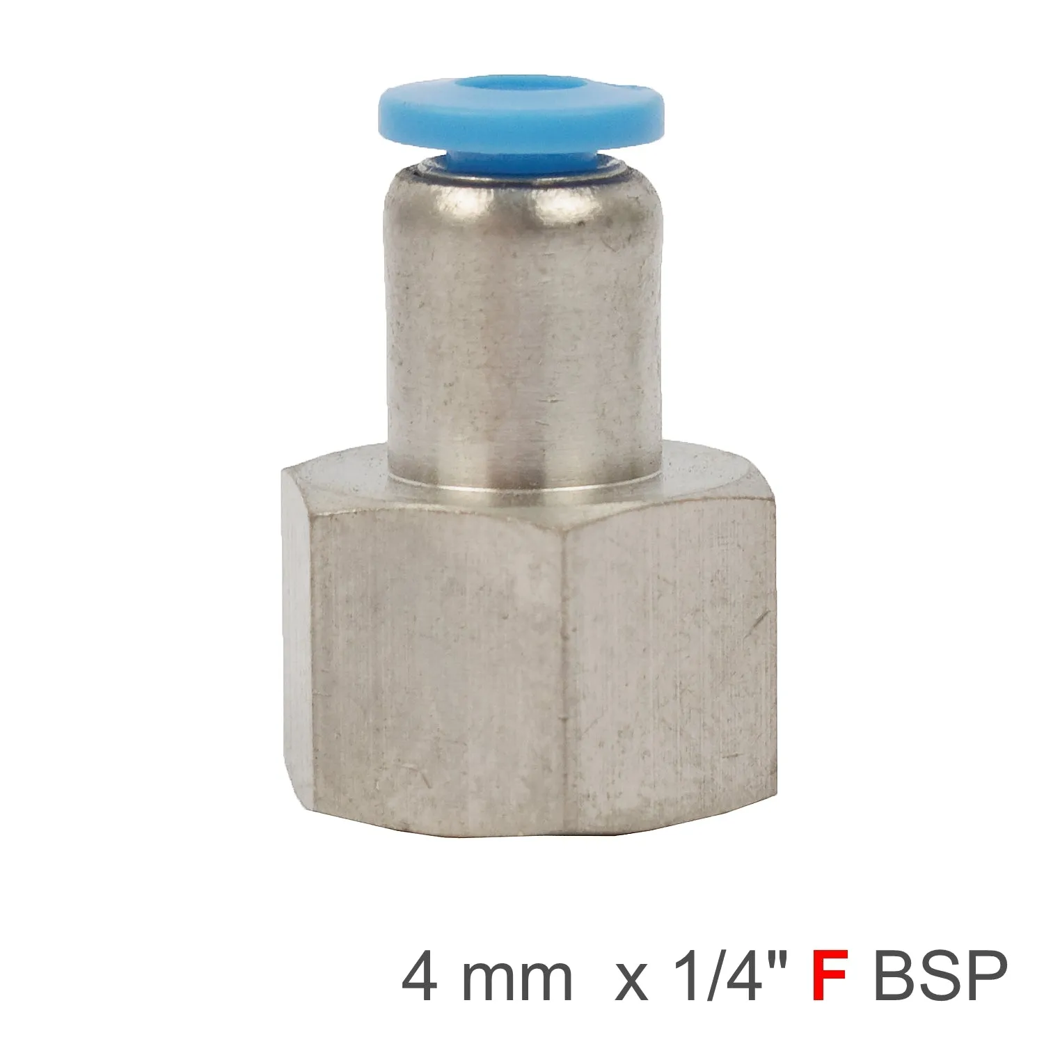 Aircraft Pu Hose Fitting Straight Stud 4Mm-1/4 F