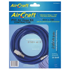 Aircraft Pvc Hose 8Mm X 10M With Aro Quick Coupler & Connector