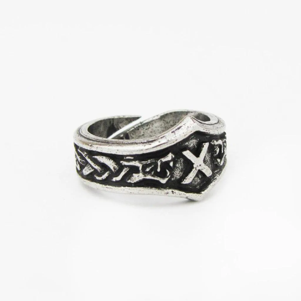 Asgard Gebo Letter G Rune Ring - Adjustable