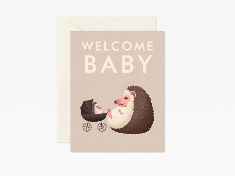 BABYSHOWER HEDGEHOG CARD