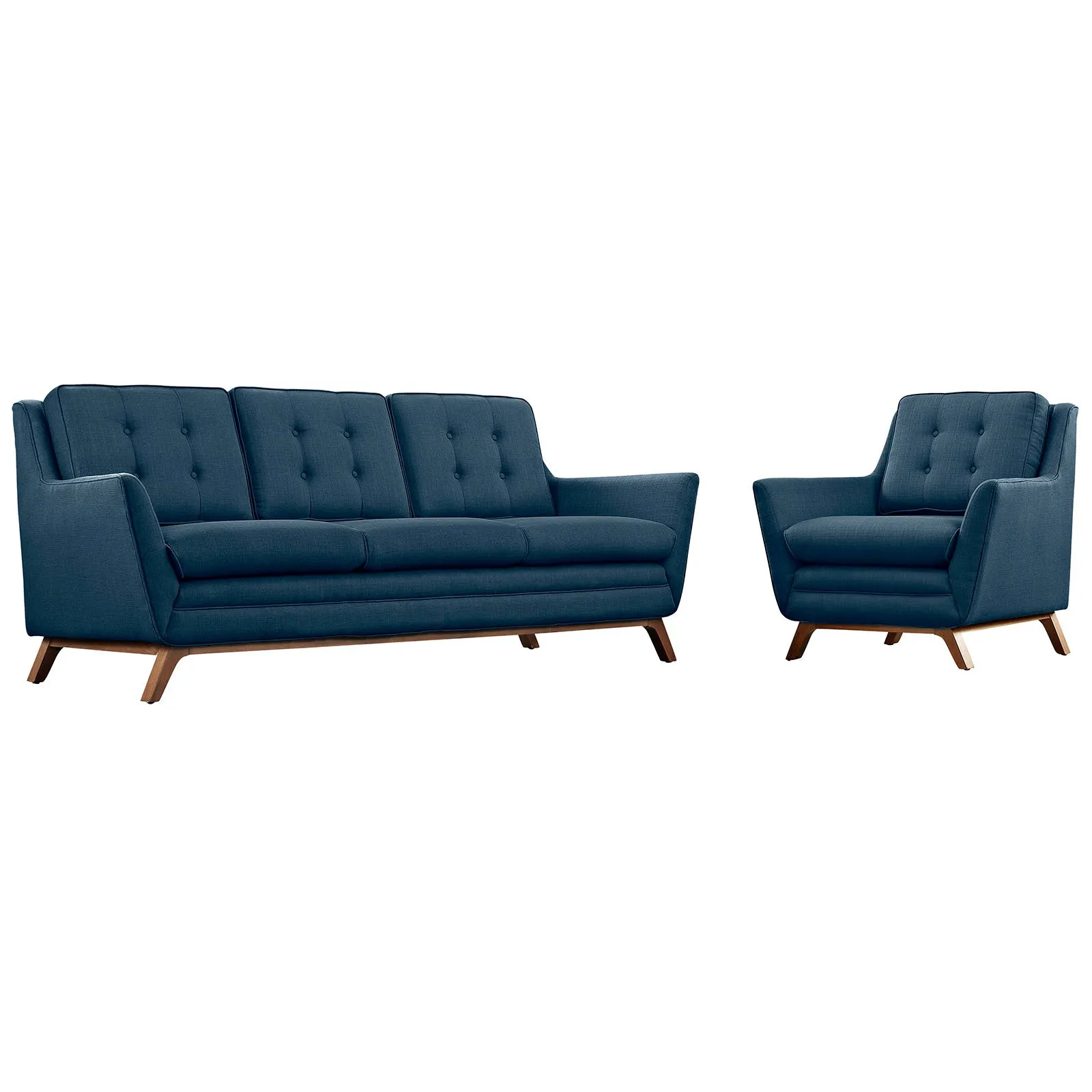 Beguile Living Room Set Upholstered Fabric Set of 2 by Modway