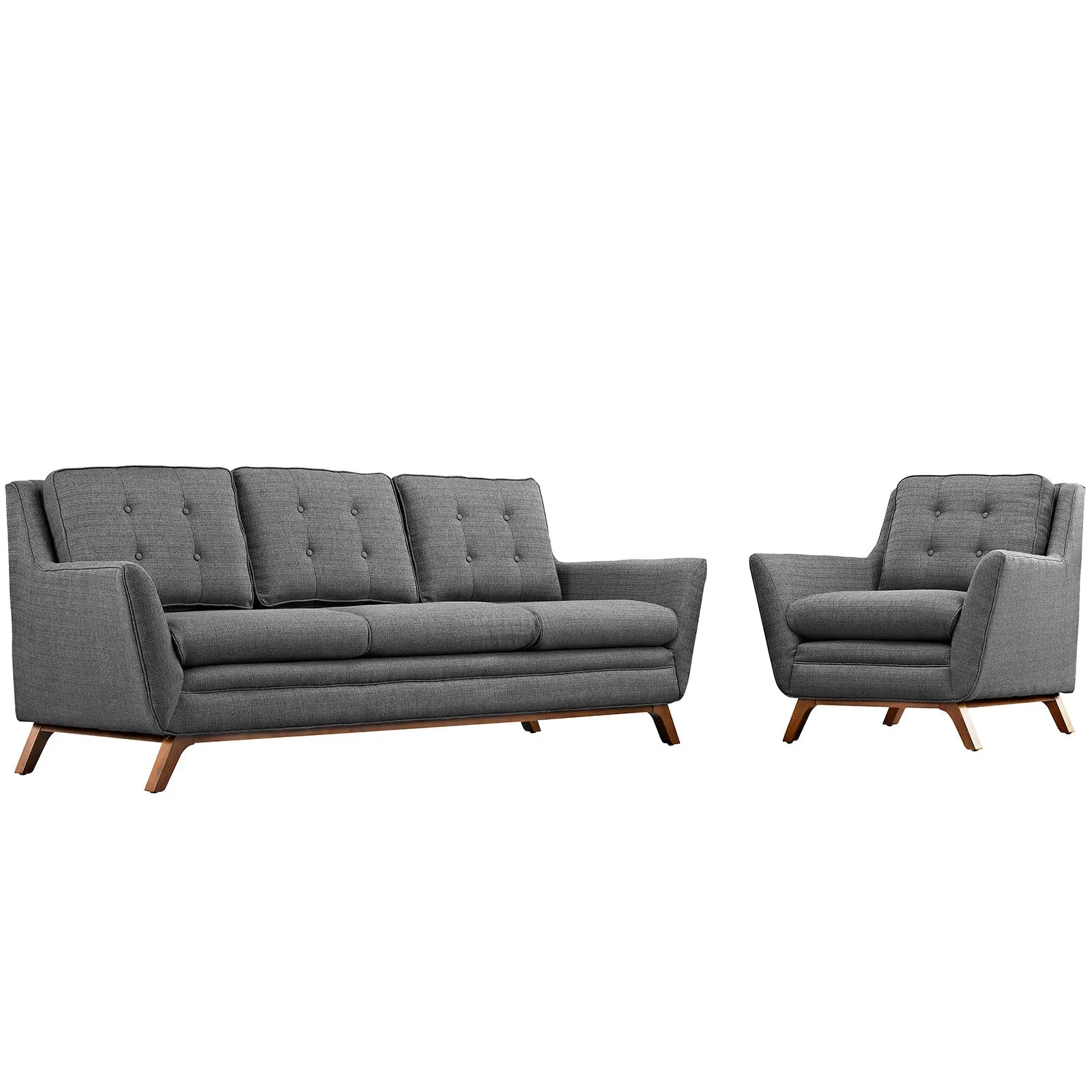 Beguile Living Room Set Upholstered Fabric Set of 2 by Modway