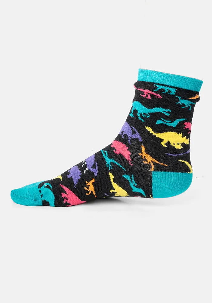 Black Dinosaur Socks