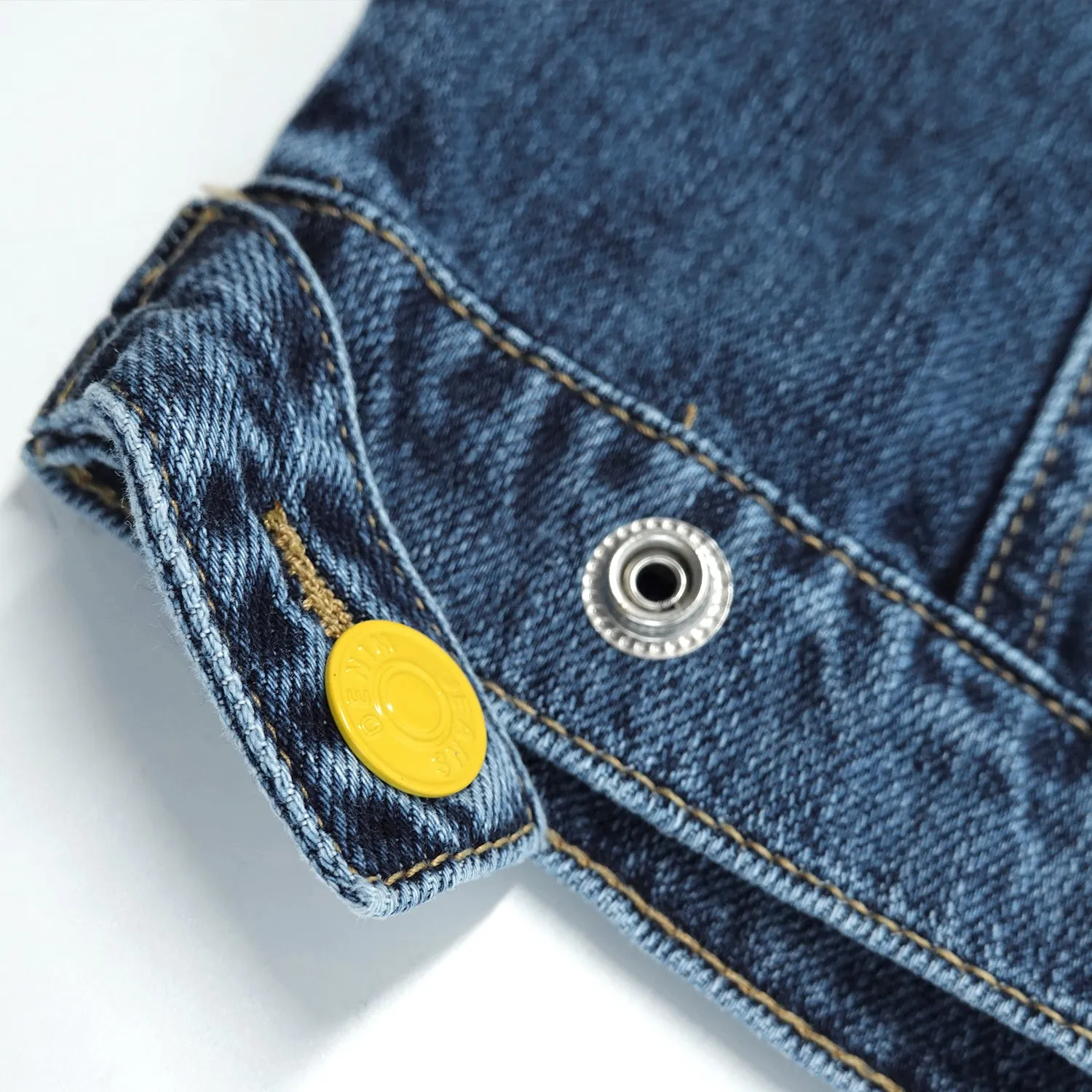 Boys Denim Jacket,Little Big Kids Simple Design Colored Buttons Jean Coat