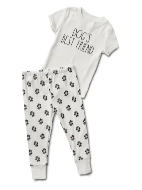 Boy's "DOGS BEST FRIEND" Short Sleeve Tee and Jogger Pajama Set