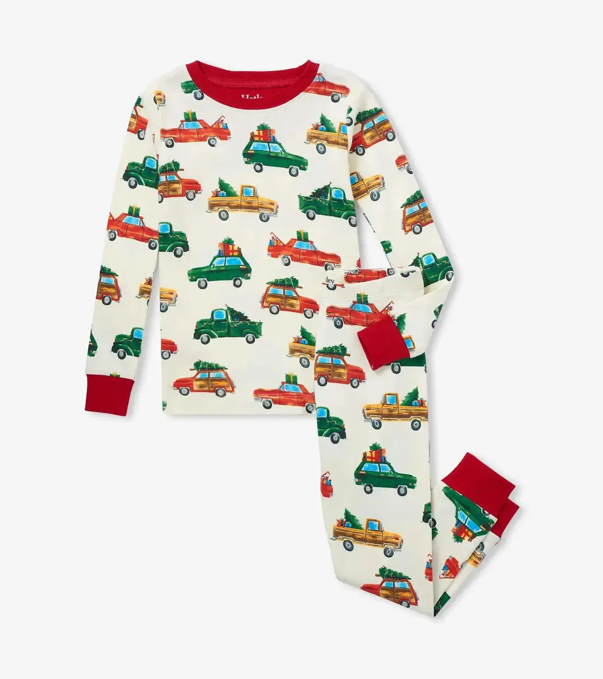 Christmas Cars Kids Organic Cotton Boys Pajama Set | Hatley