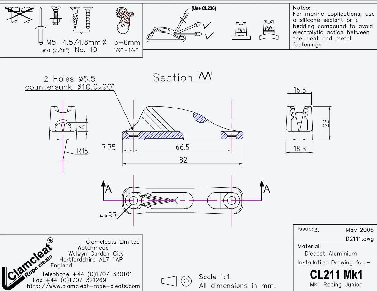 Clamcleat CL211 MK1 Racing Junior Mk1