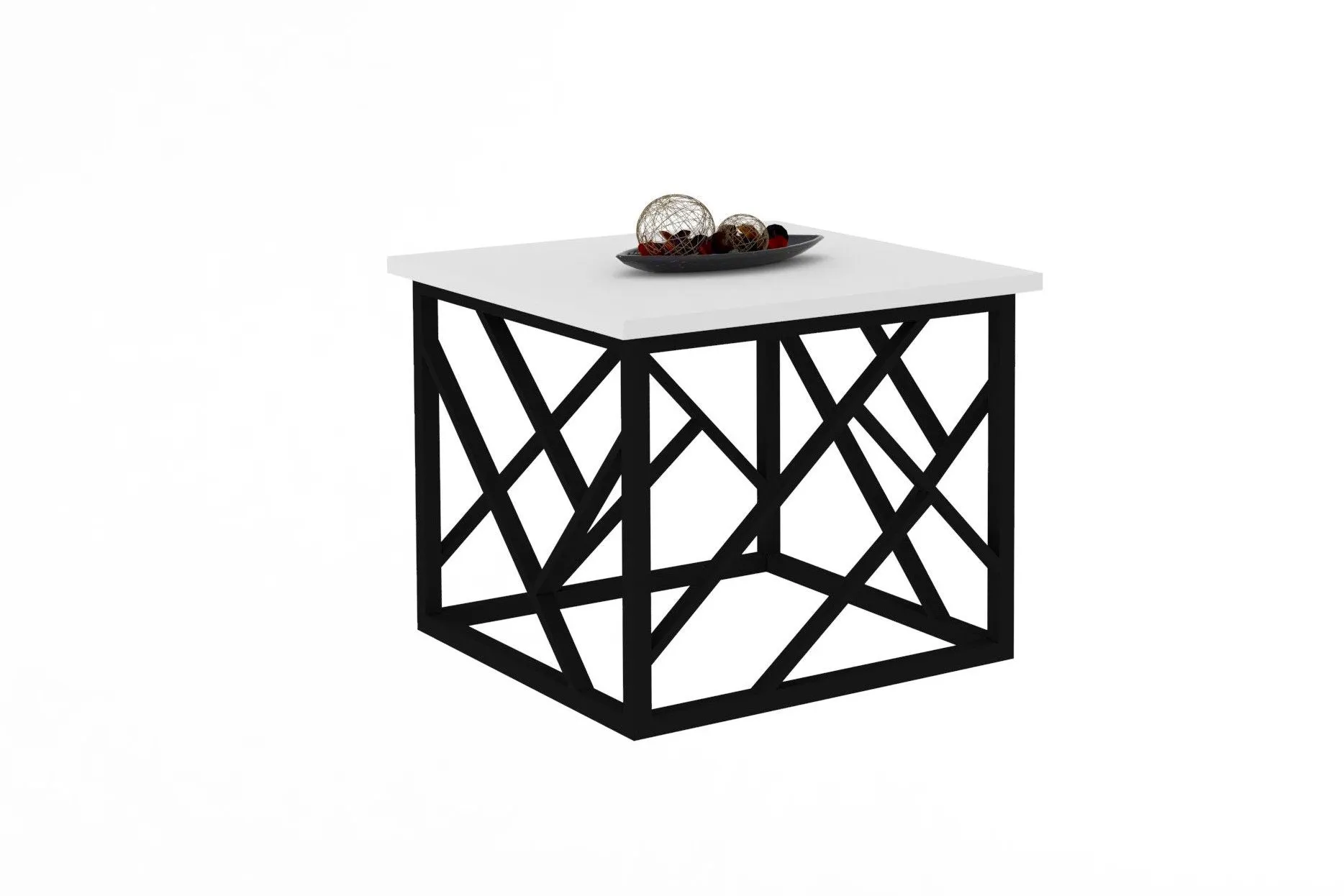 Coffee Table Woda - White, Metal