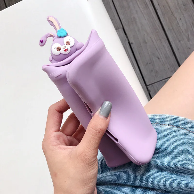 Cute Purple Bunny Design Built in Stand   Shiulder Strap Shockproof iPad Case for iPad 2017 2018 2019 2020 2021 2022 Pro Mini Air 1 2 3 4 5