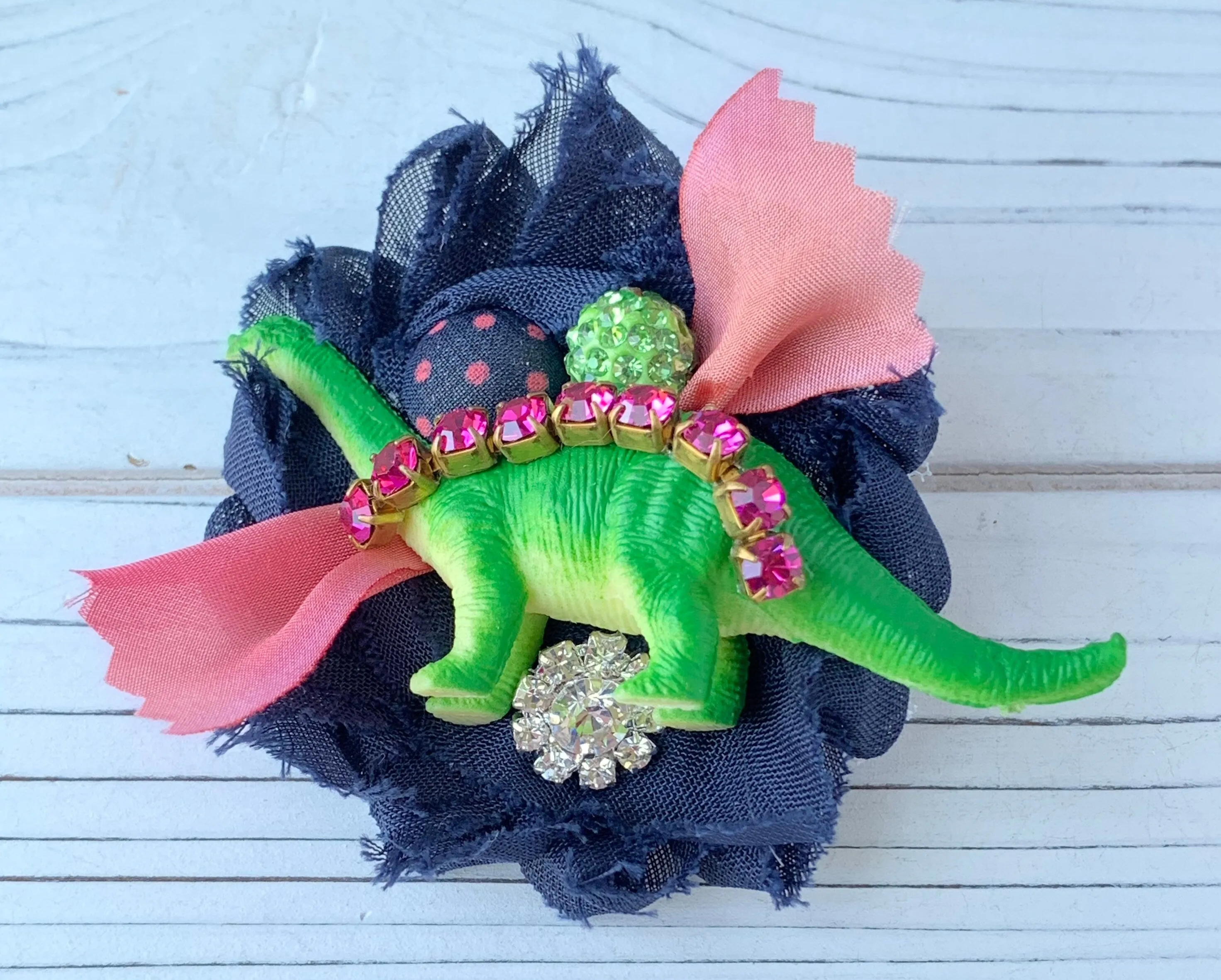 Dino-Mite Dinosaur Barrette in Verbena