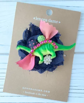 Dino-Mite Dinosaur Barrette in Verbena