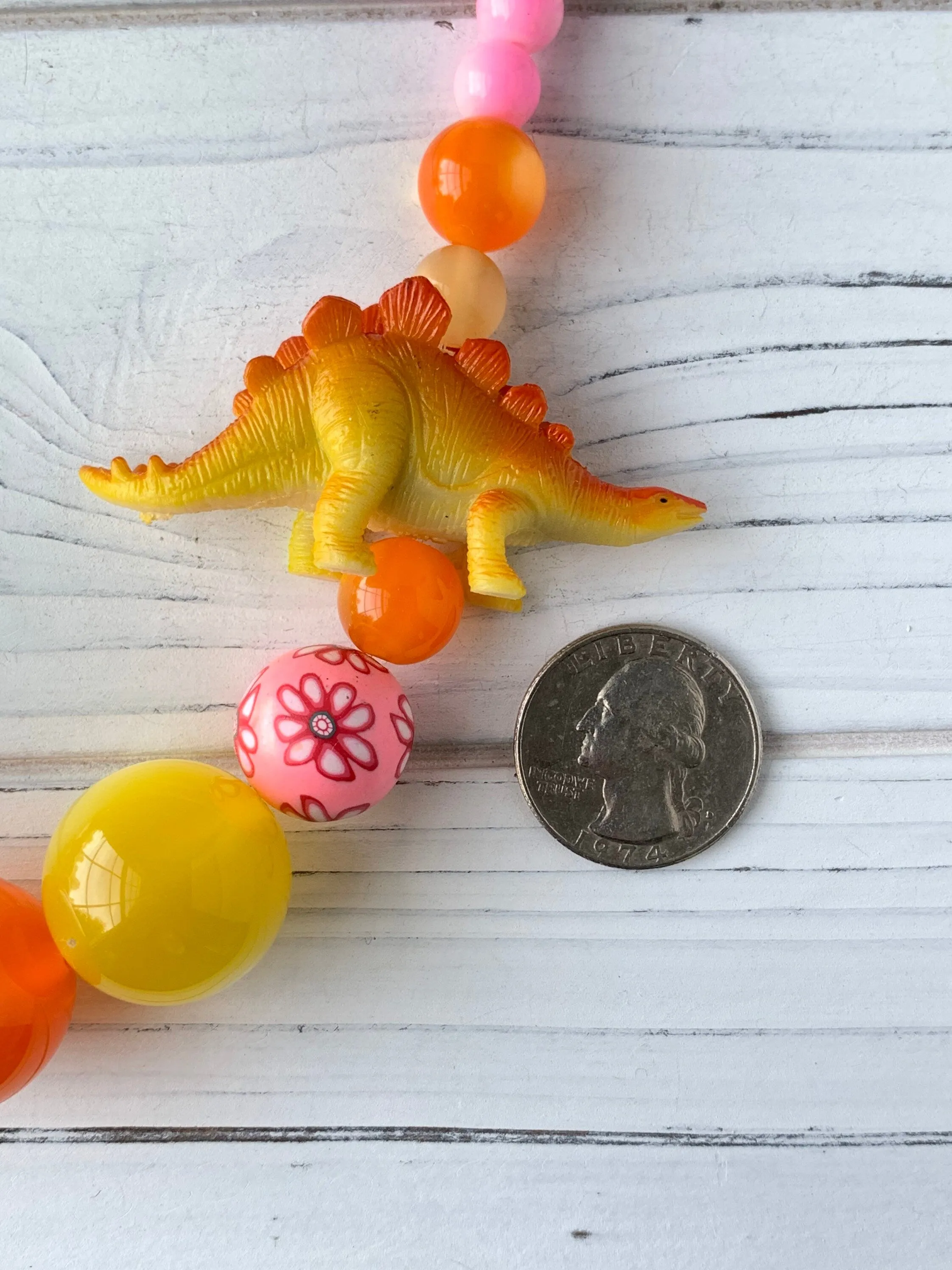 Dino Popsicle Kiddie Necklace