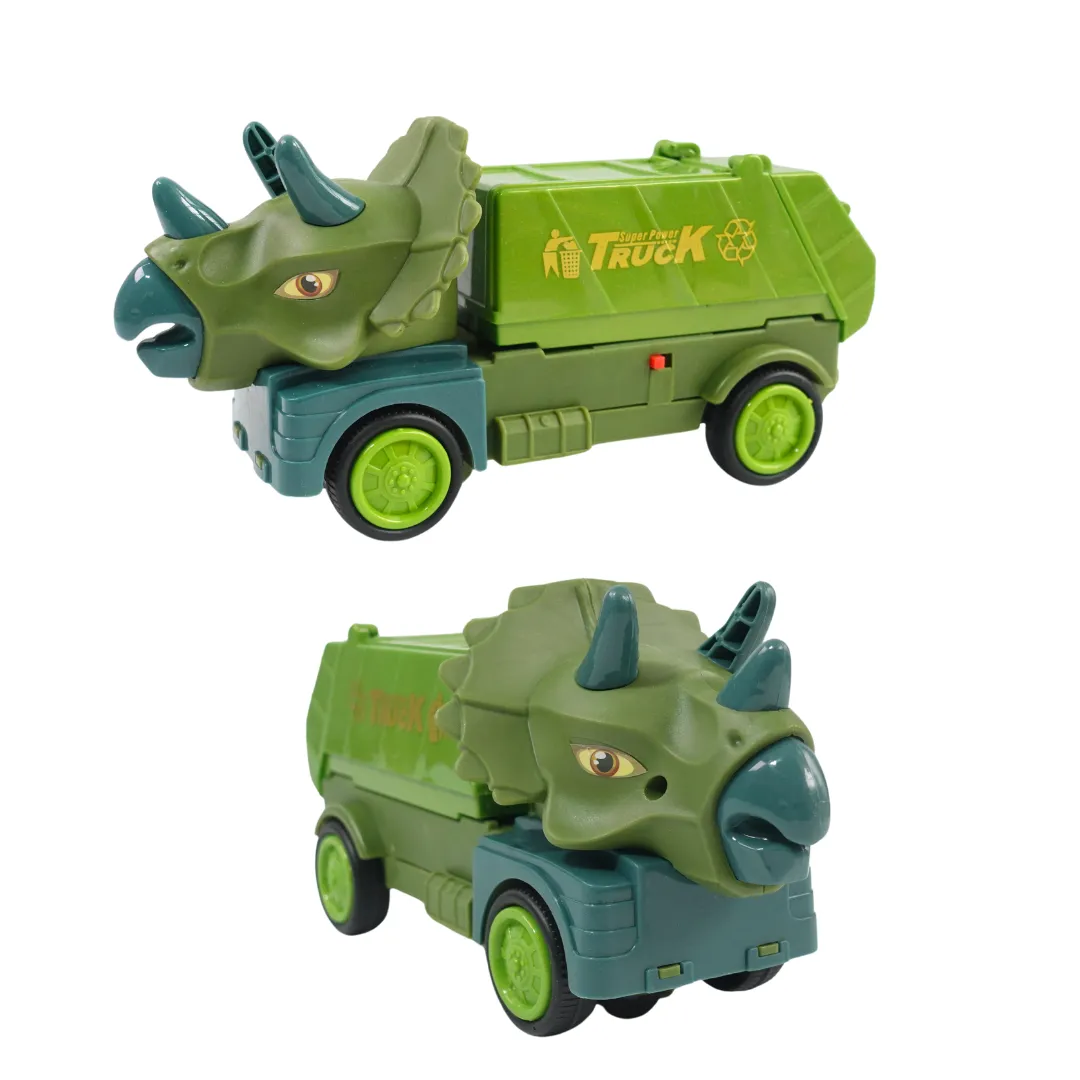 Dino Sanitation Truck with Light, Music for Kids-1