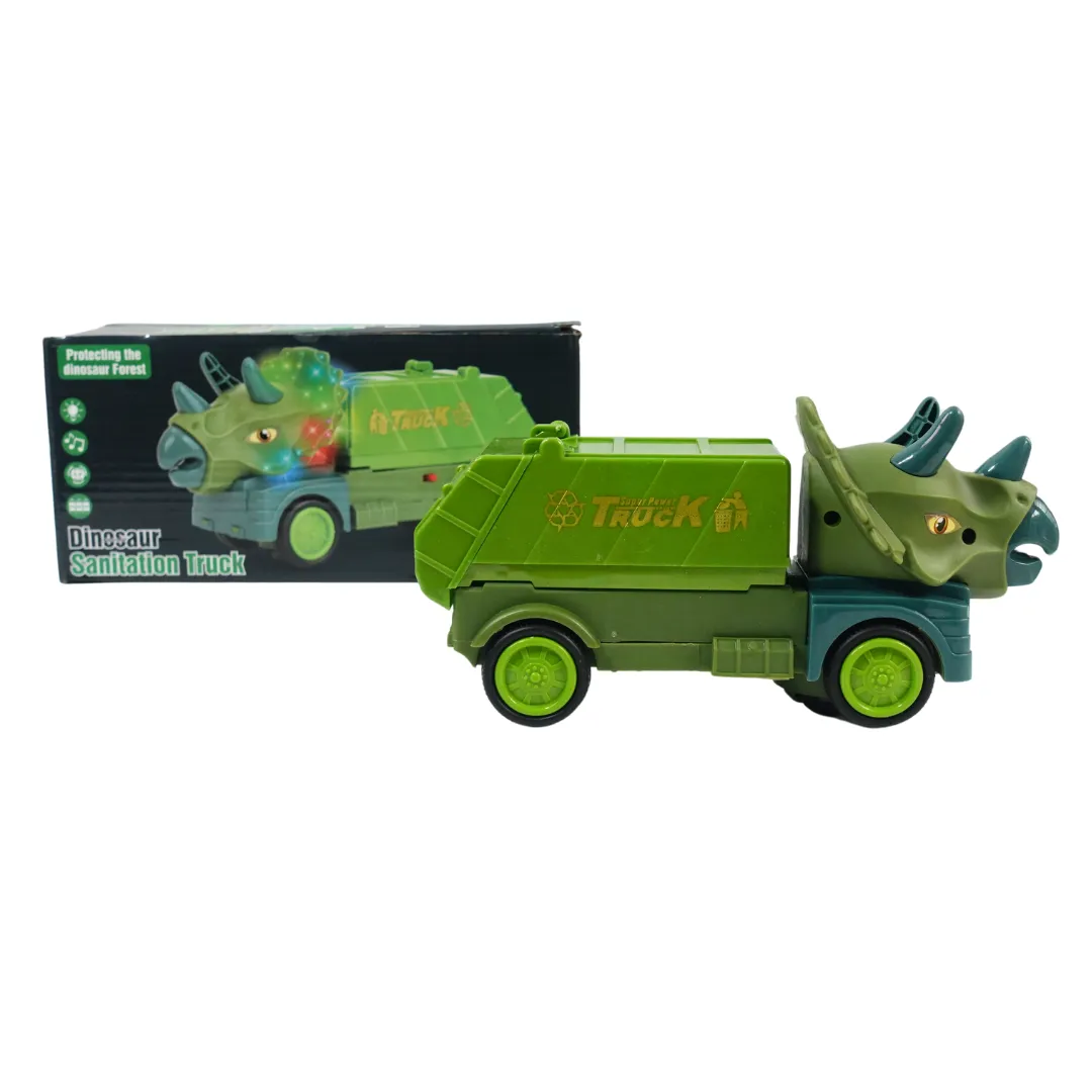 Dino Sanitation Truck with Light, Music for Kids-1