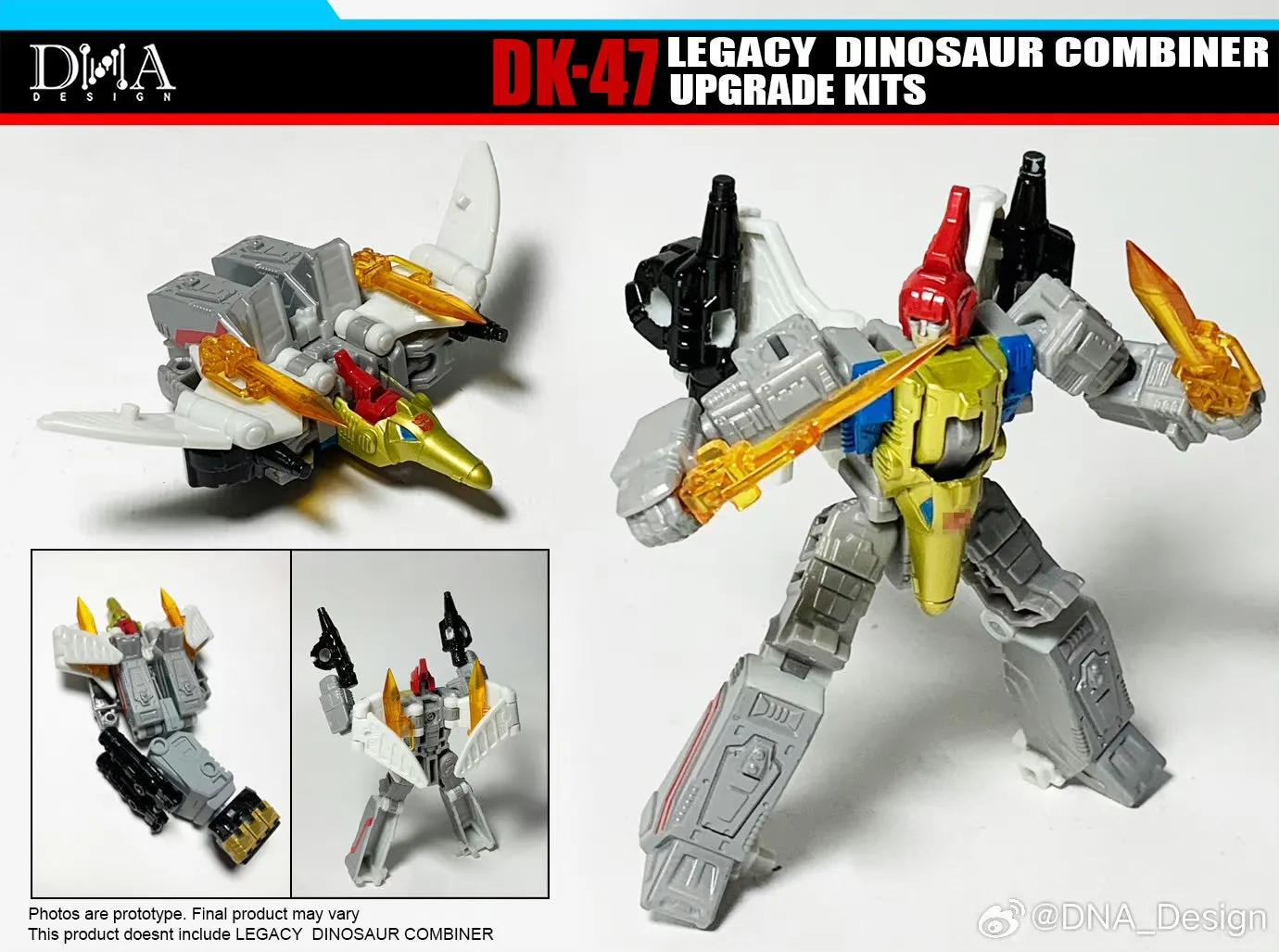 DNA Design DK-47 DK47 Upgrade Kits for Legacy Dinosaur Combiner / Volcanicus