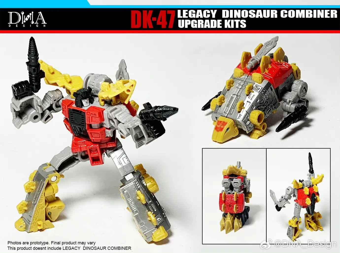 DNA Design DK-47 DK47 Upgrade Kits for Legacy Dinosaur Combiner / Volcanicus