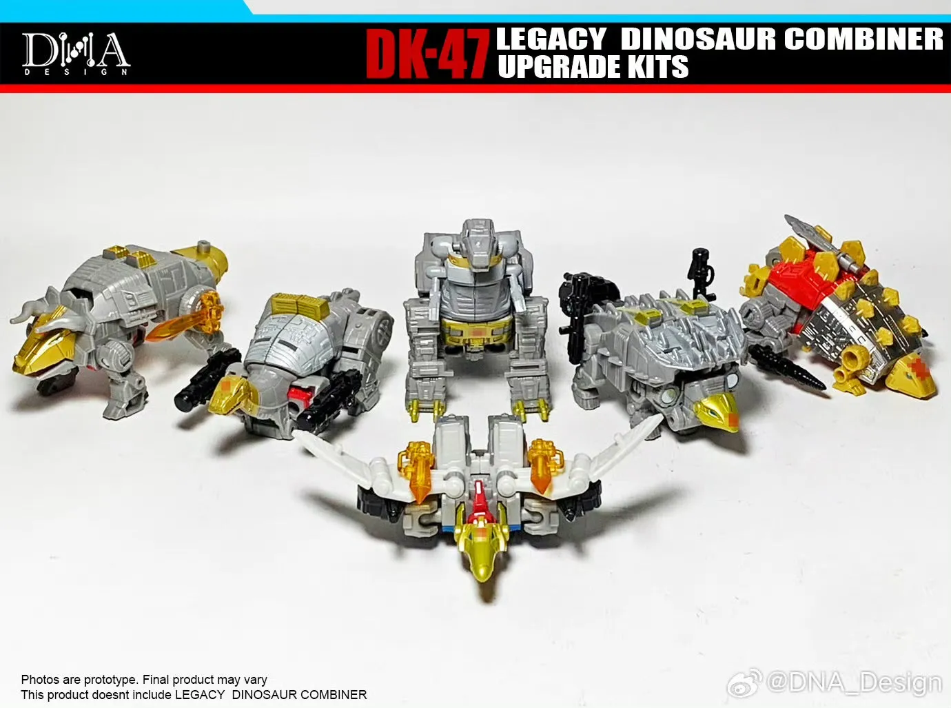 DNA Design DK-47 DK47 Upgrade Kits for Legacy Dinosaur Combiner / Volcanicus