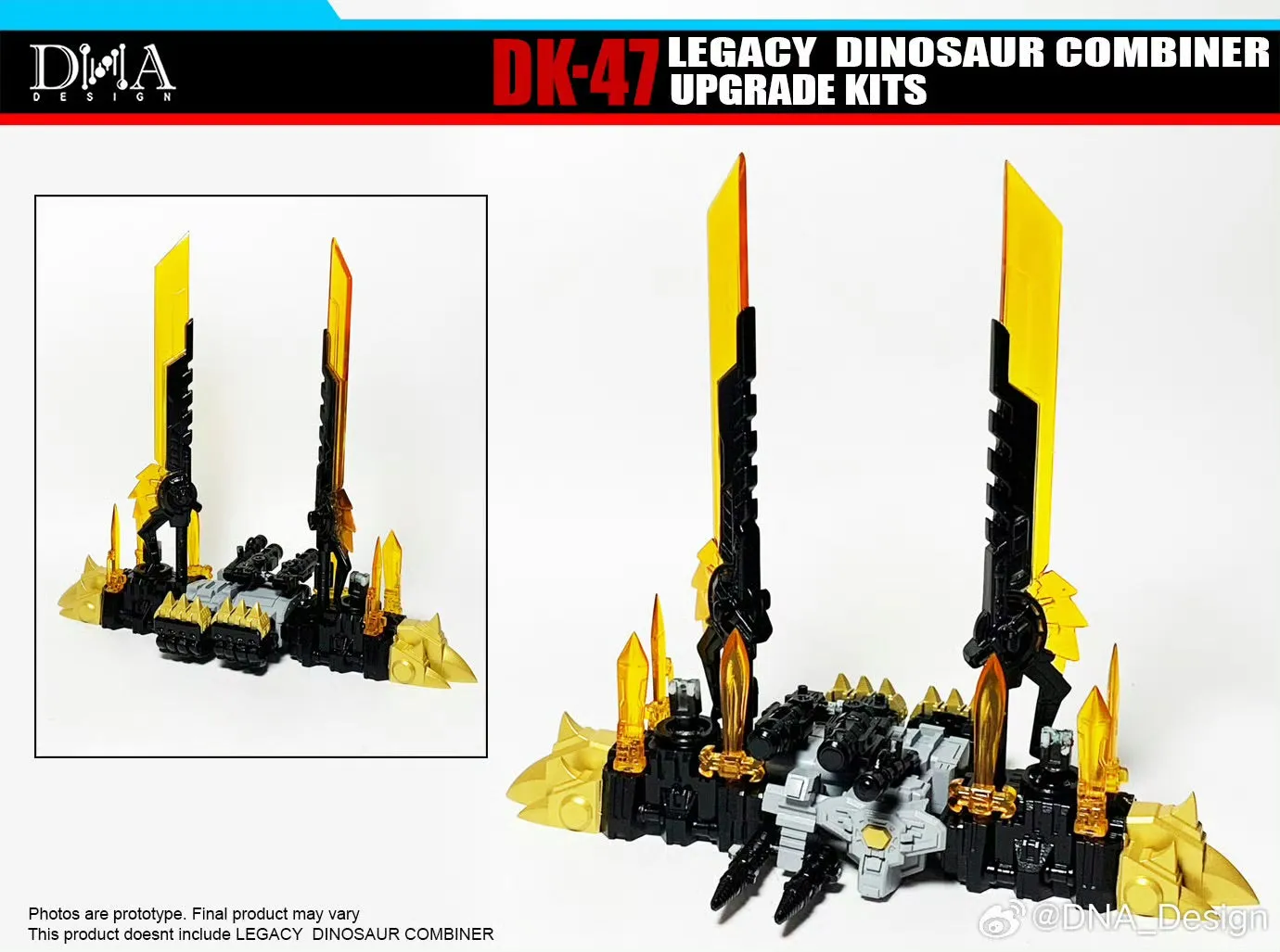 DNA Design DK-47 DK47 Upgrade Kits for Legacy Dinosaur Combiner / Volcanicus