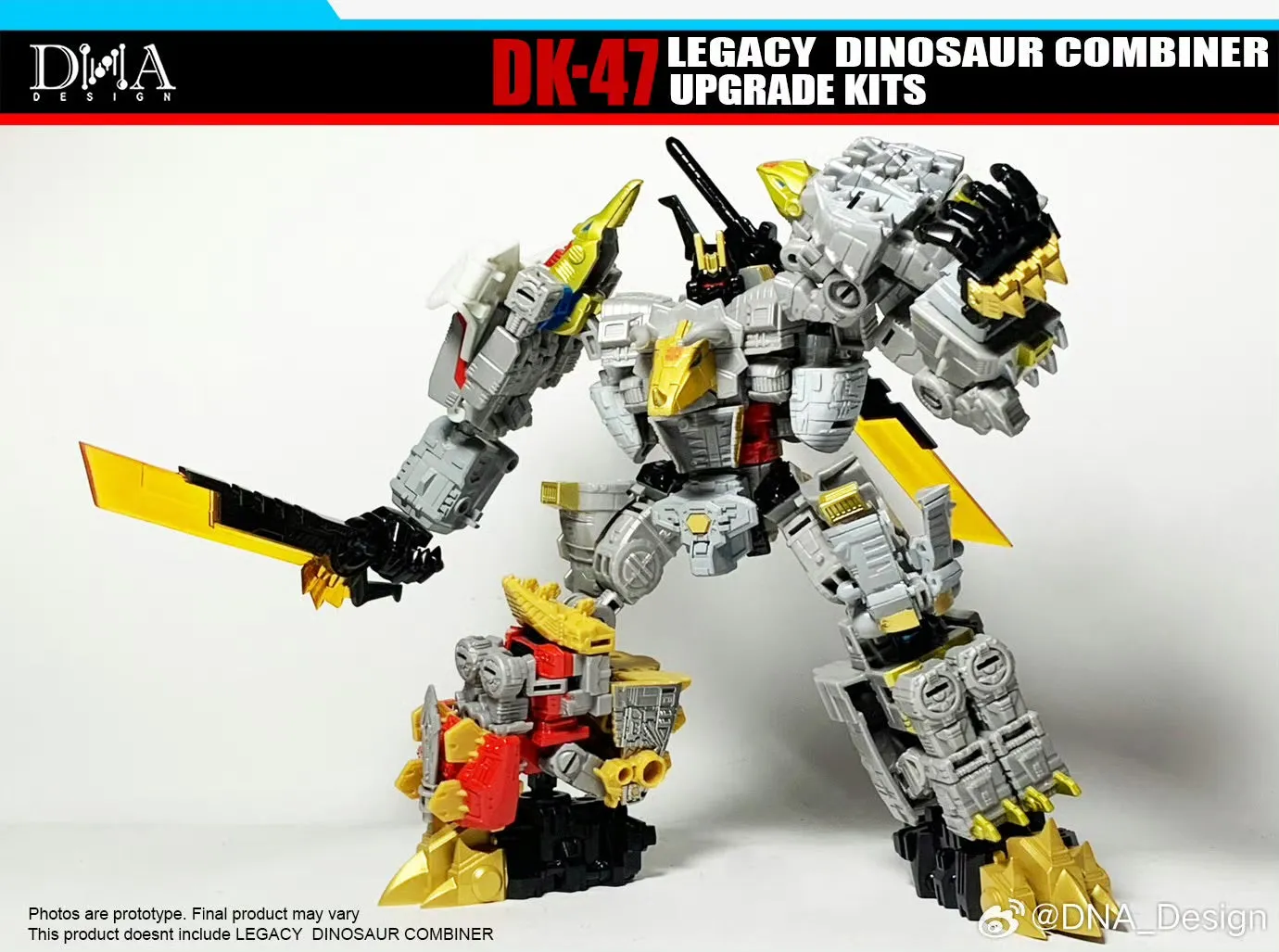 DNA Design DK-47 DK47 Upgrade Kits for Legacy Dinosaur Combiner / Volcanicus