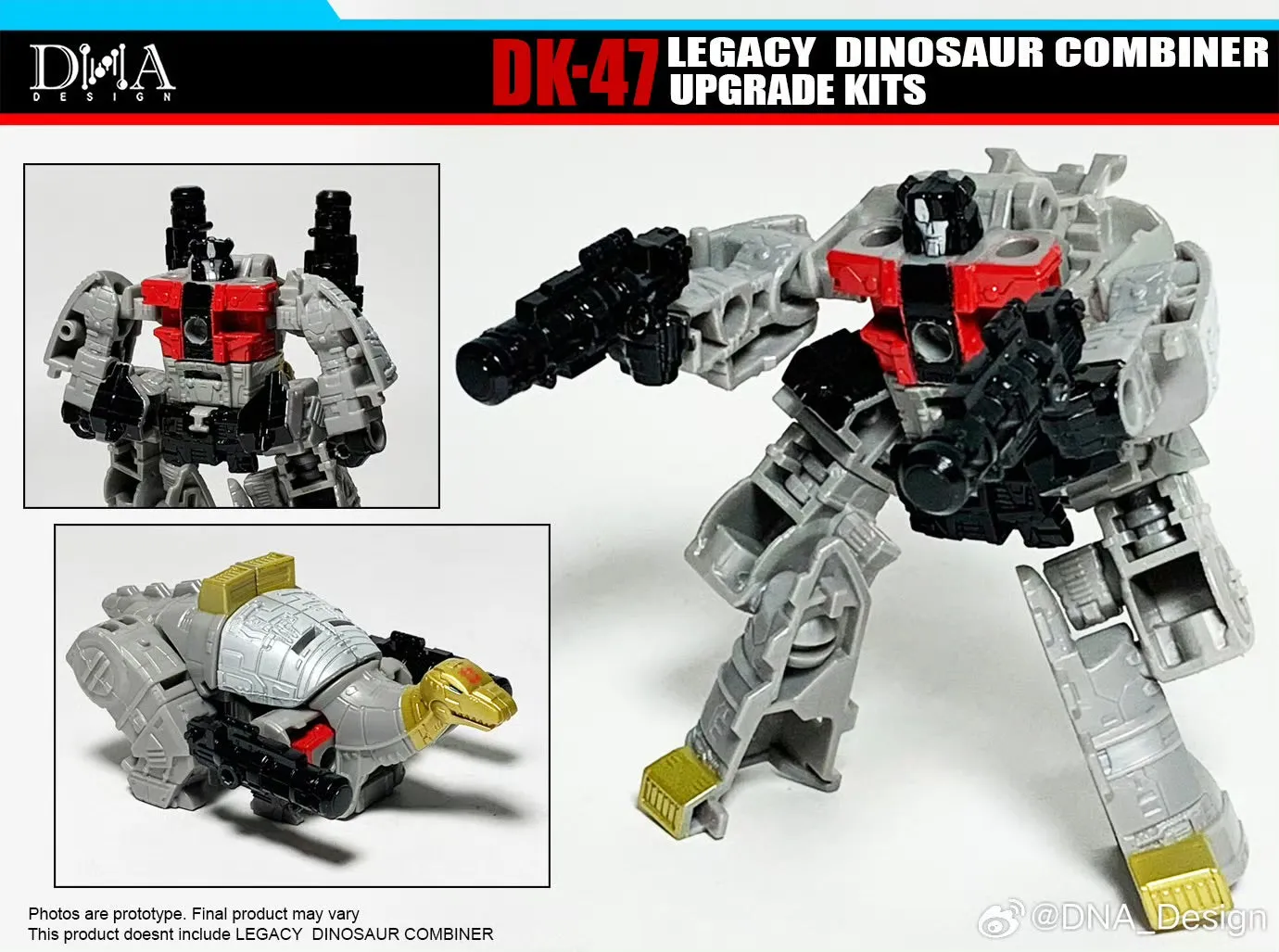 DNA Design DK-47 DK47 Upgrade Kits for Legacy Dinosaur Combiner / Volcanicus