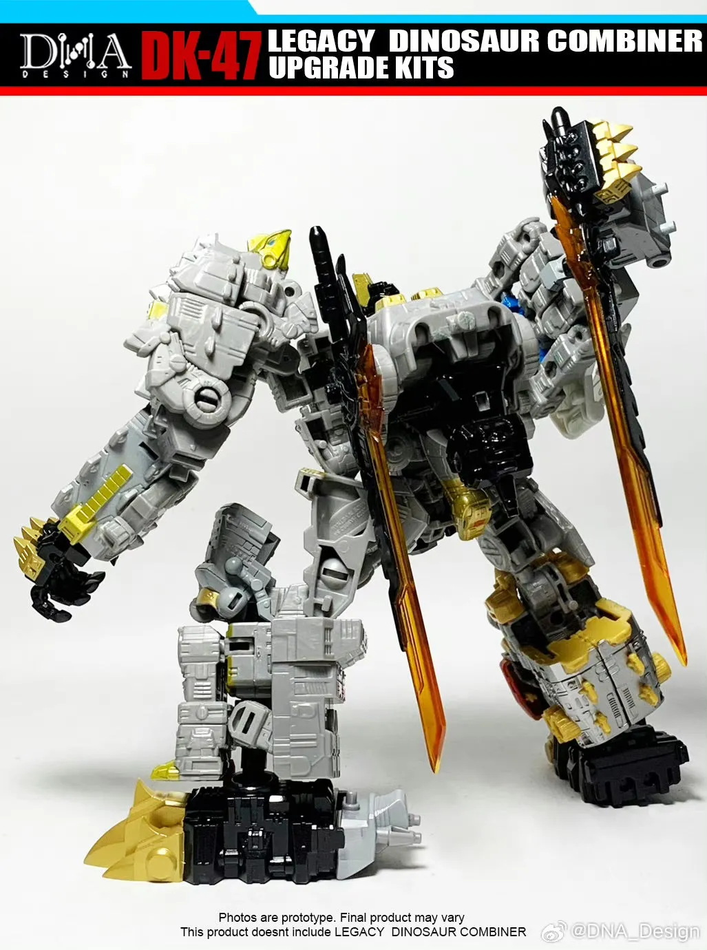 DNA Design DK-47 DK47 Upgrade Kits for Legacy Dinosaur Combiner / Volcanicus