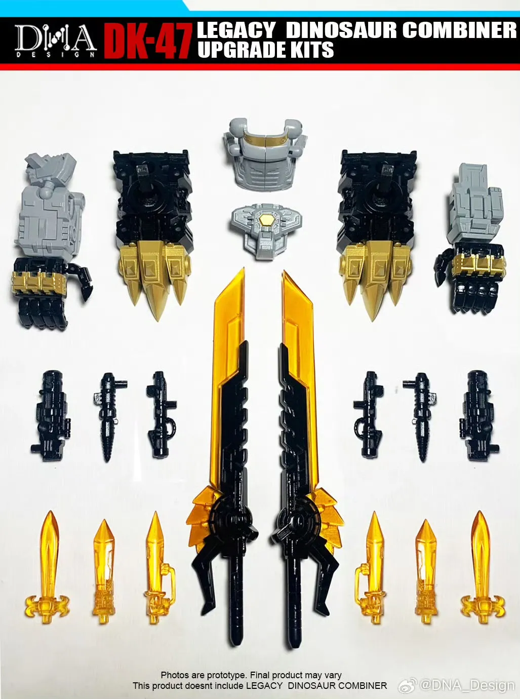 DNA Design DK-47 DK47 Upgrade Kits for Legacy Dinosaur Combiner / Volcanicus