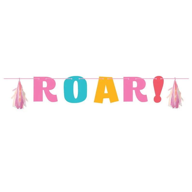 Girl Dinosaur Party Banner