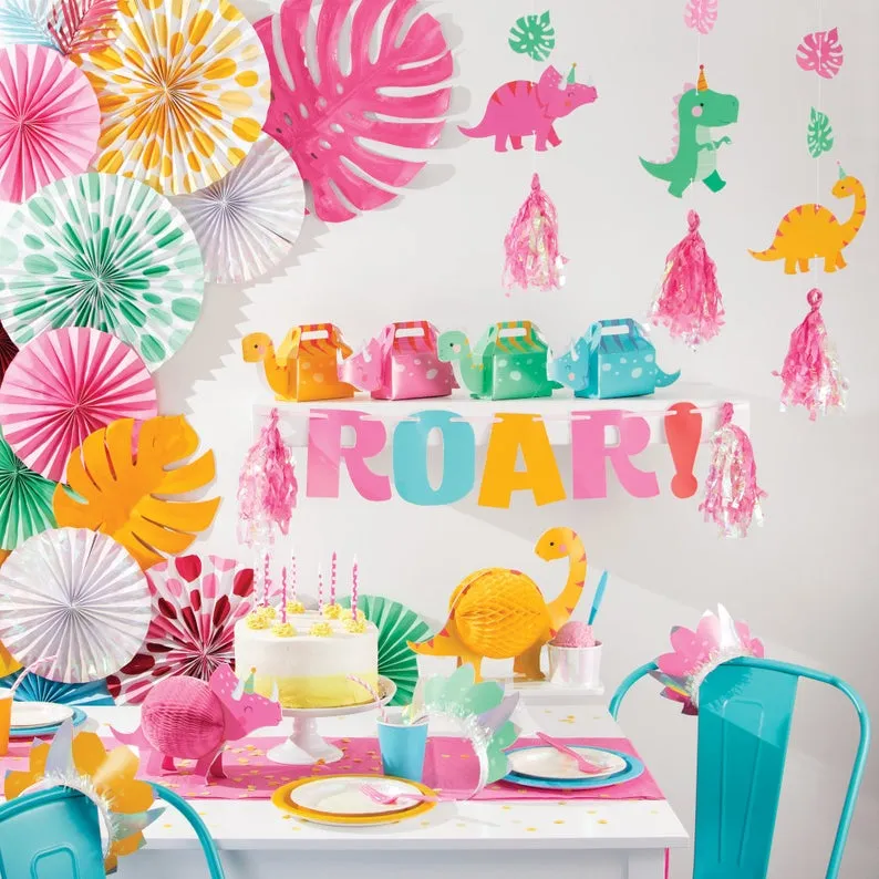 Girl Dinosaur Party Centerpieces