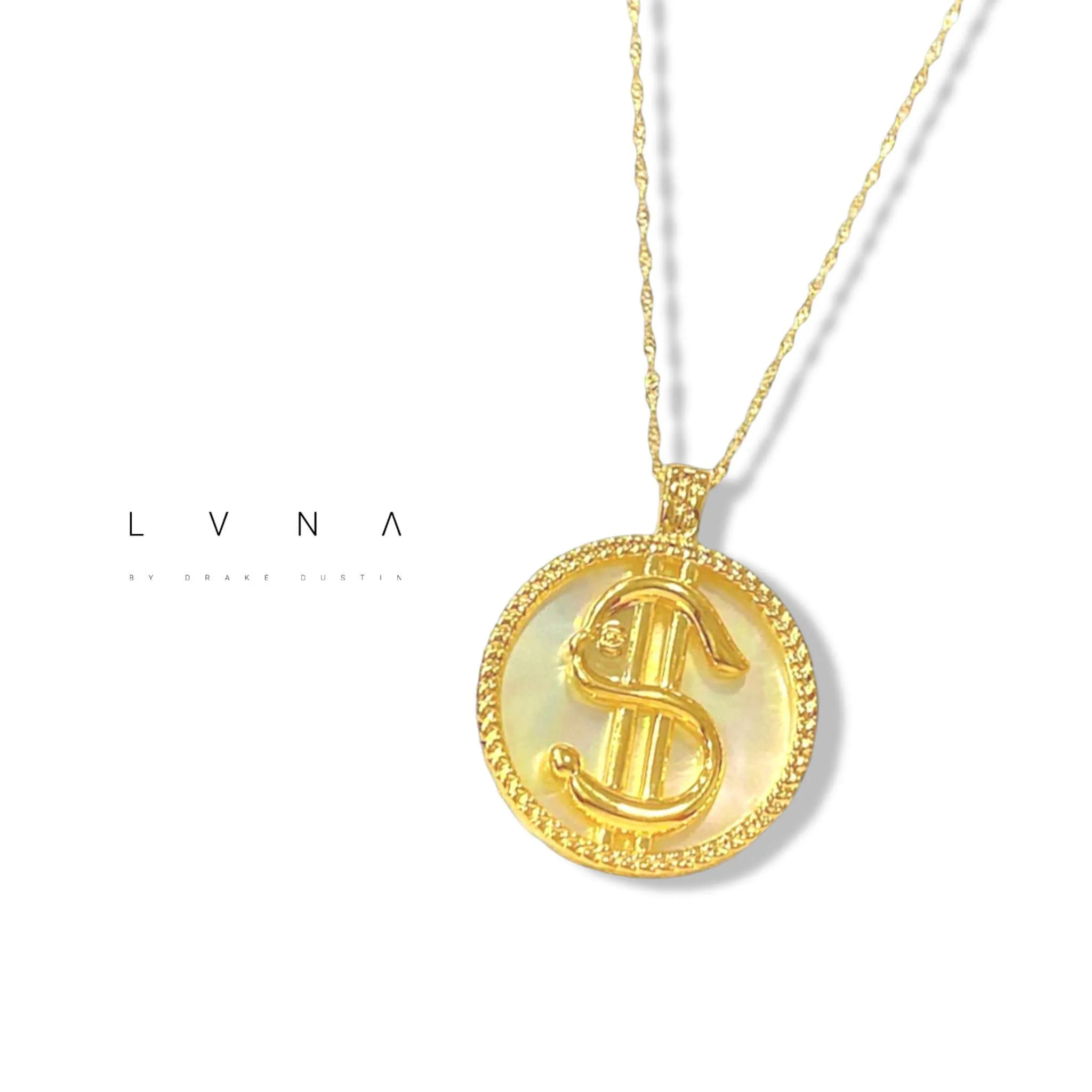 #GOLD2024 | 18K Golden Dollar Sign Pendant Necklace