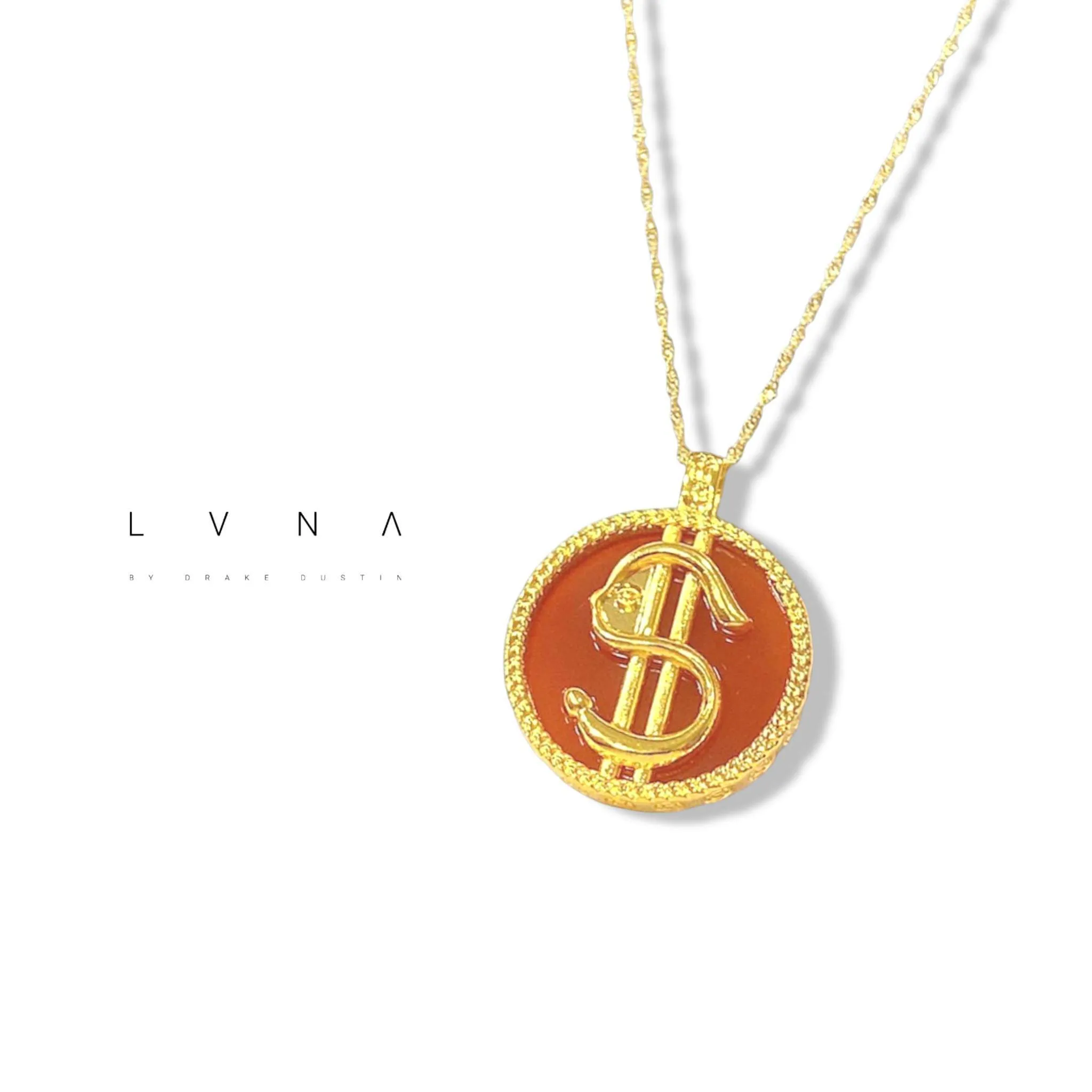 #GOLD2024 | 18K Golden Dollar Sign Pendant Necklace