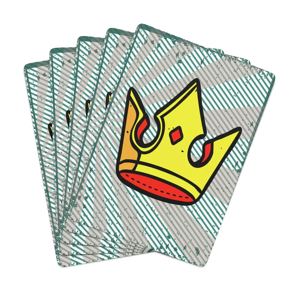 Green with crown Custom Poker Cards