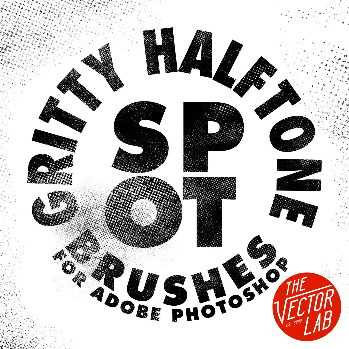 Gritty Halftone Spot Textures