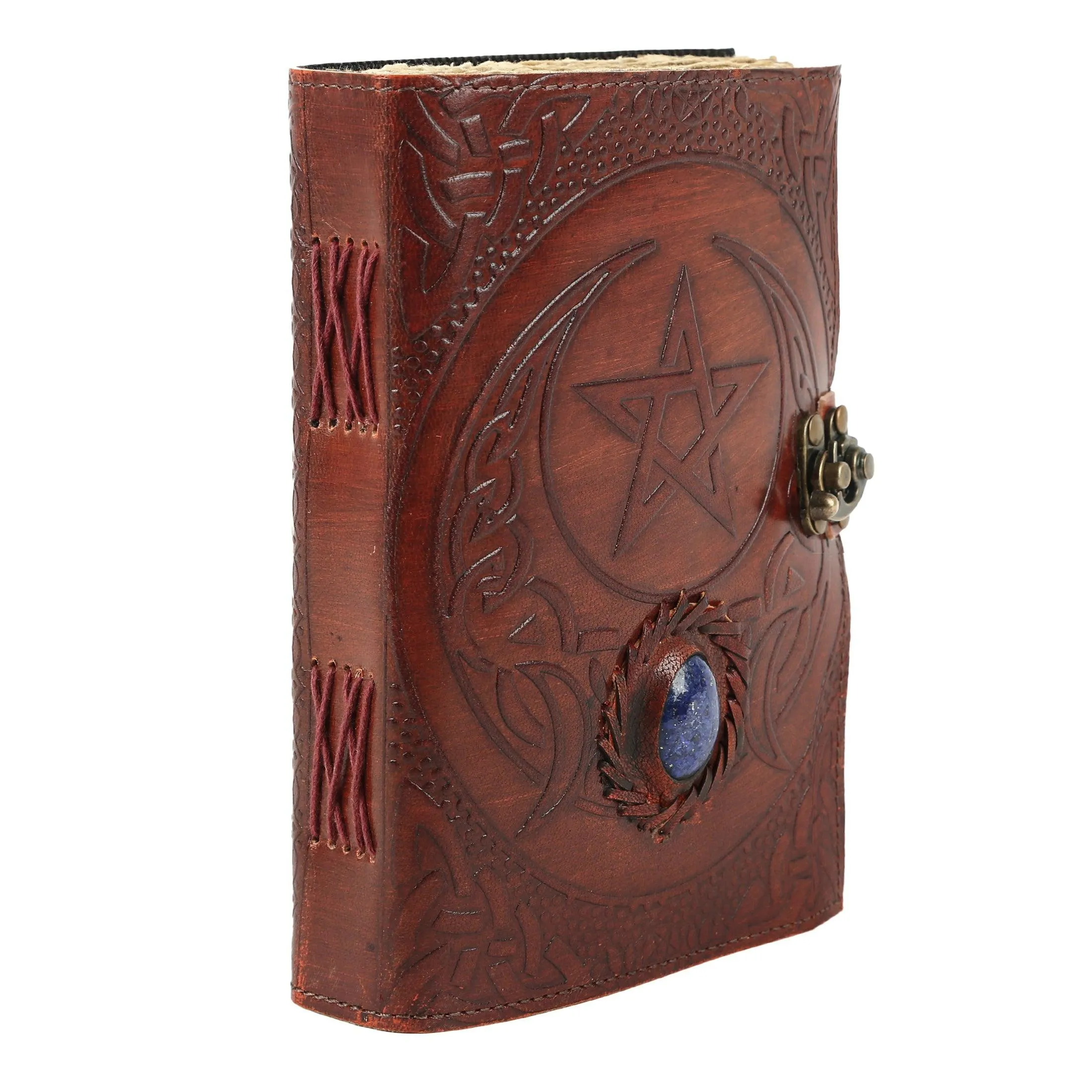 Hocus pocus book of spells journal book of shadows writing notebook deckle edge paper unlined Deckle Edge Paper 7x5 inch Star/Stone cover/ Handmade for Men & Women