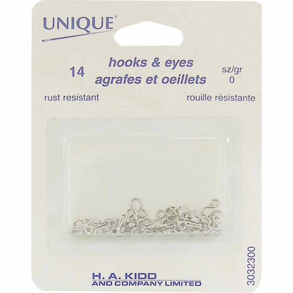 Hook & Eye Size .0 Silver- 3032300