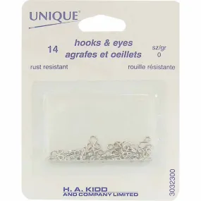 Hook & Eye Size .0 Silver- 3032300