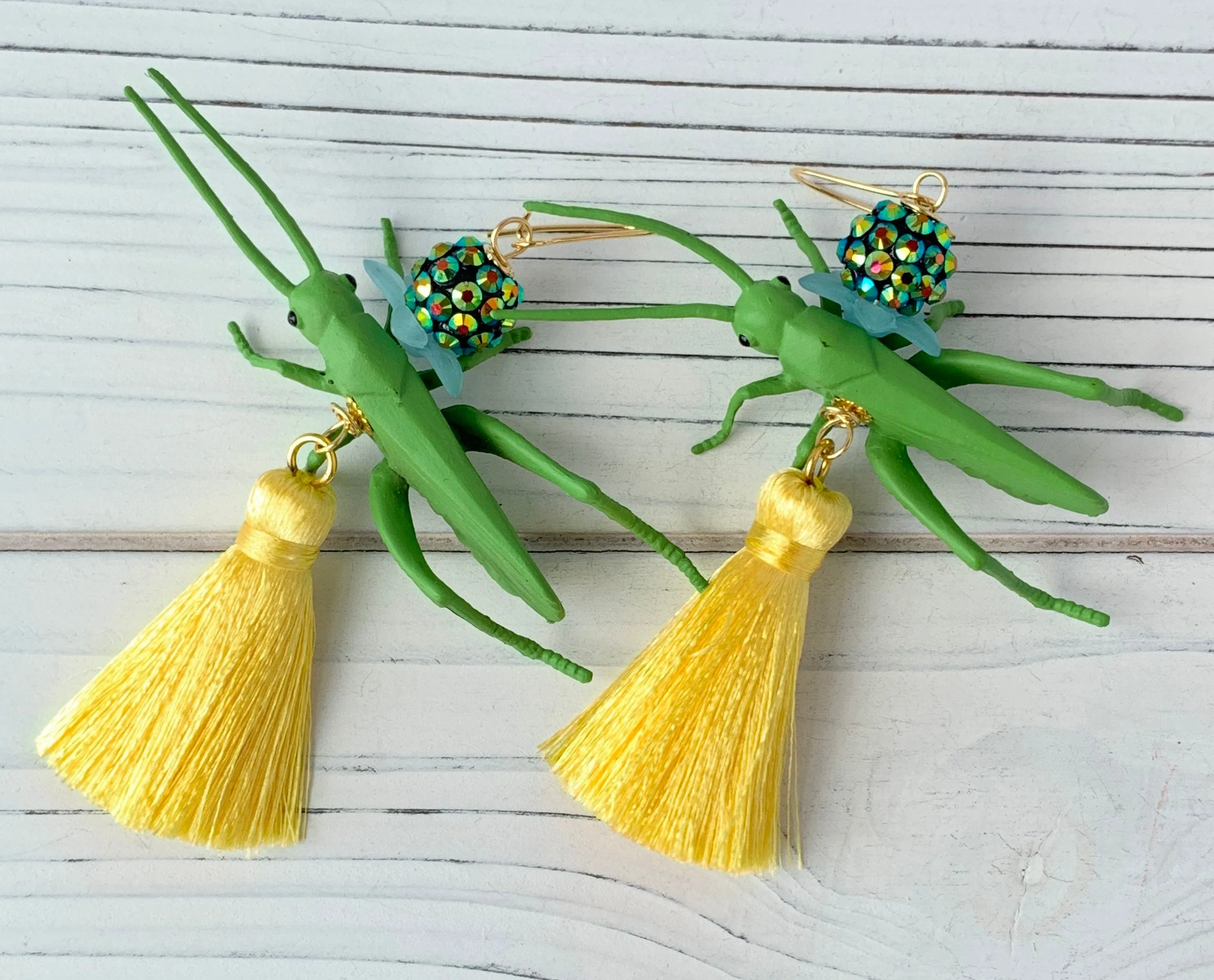 Jiminy Cricket Tassel Earrings