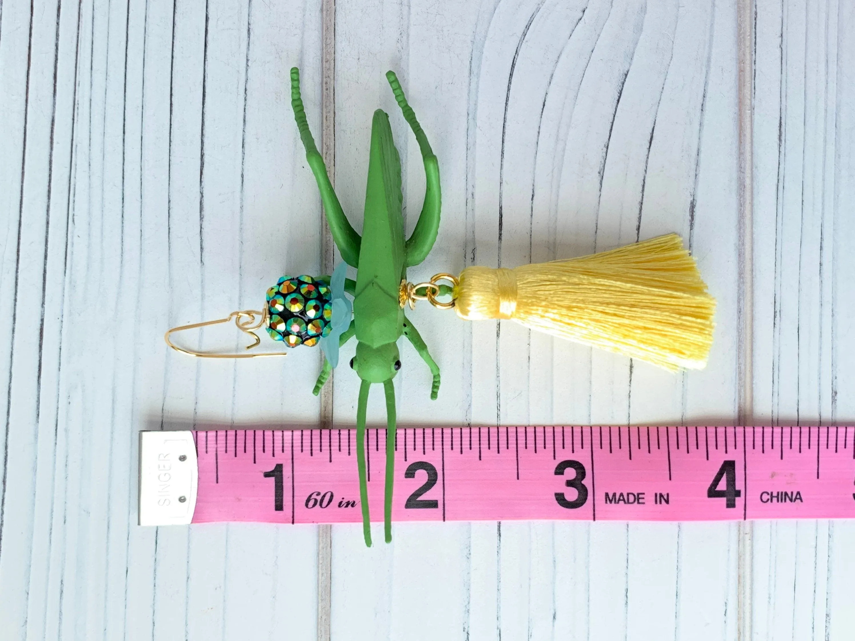 Jiminy Cricket Tassel Earrings