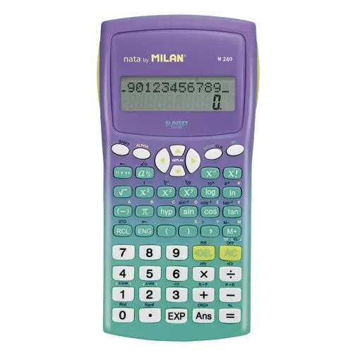 Milan Scientific Calculator Sunset Green Purple