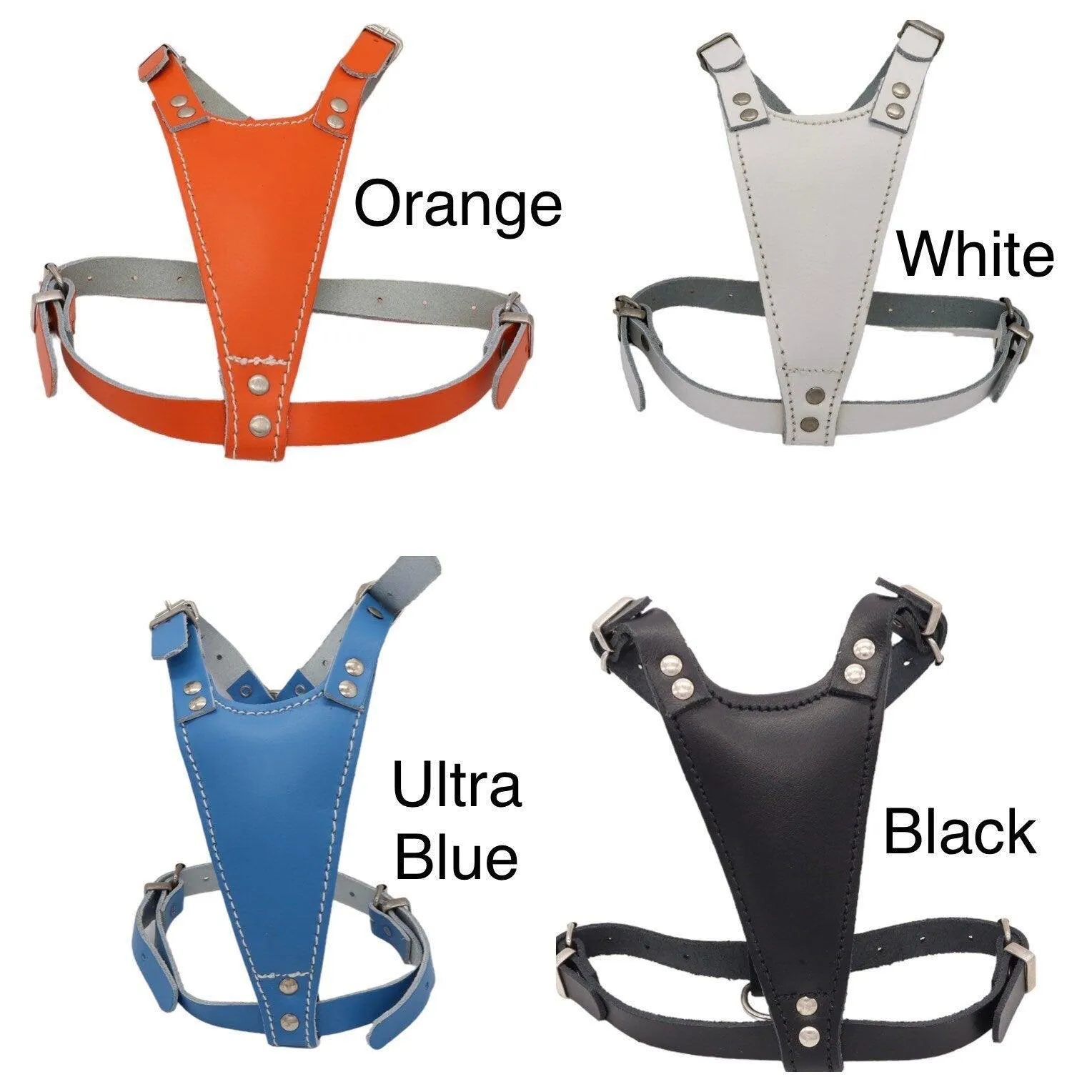 Premium Adjustable Leather Puppy Harness for Small Dogs - Handcrafted