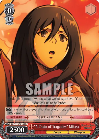 "A Chain of Tragedies" Mikasa - AOT/S35-TE14 - Trial Deck