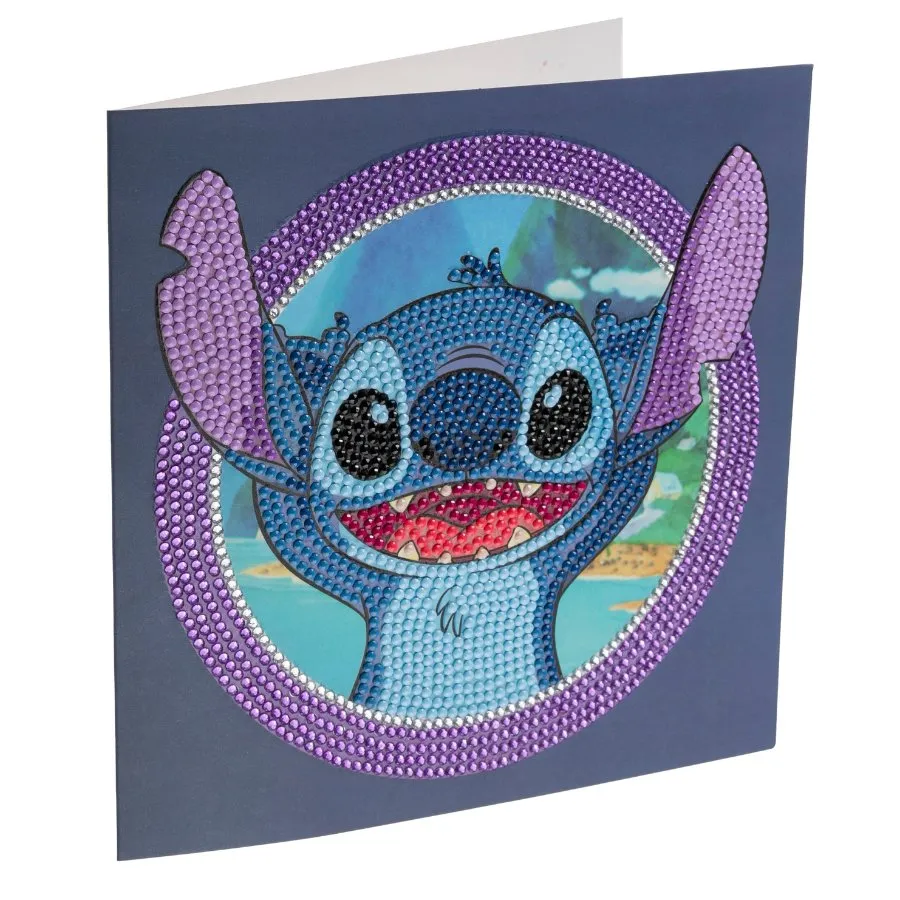 "Stitch" Disney Crystal Art Card